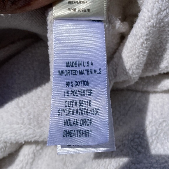 Agolde Nolan Drop-Shoulder Sweatshirt Size XS Crew Neck Oversized Fit Pit 23.5 - Picture 14 of 14